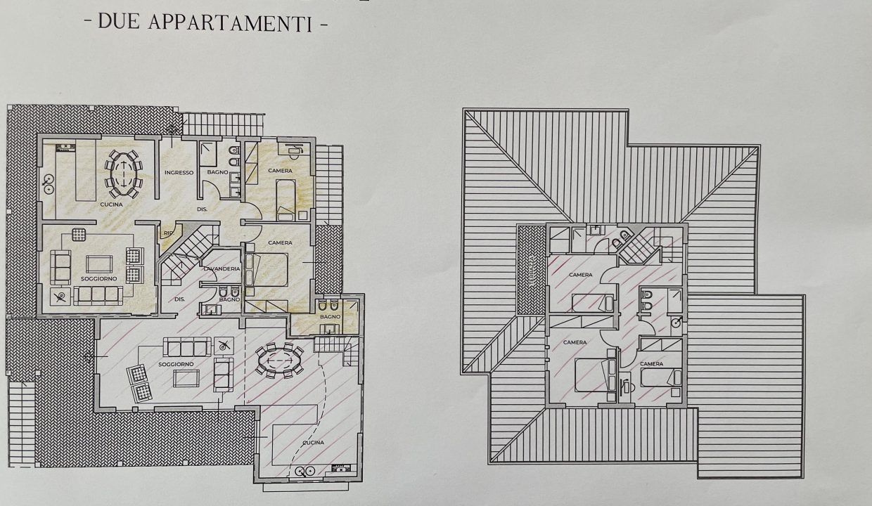 2 appartamenti con colori